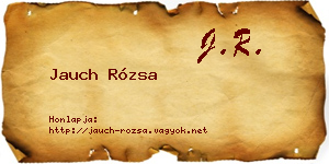 Jauch Rózsa névjegykártya